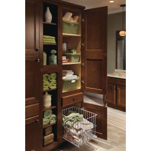 LINEN UTILITY CABINET WITH HAMPER