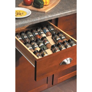 WOOD SPICE DRAWER CABINET INSERT